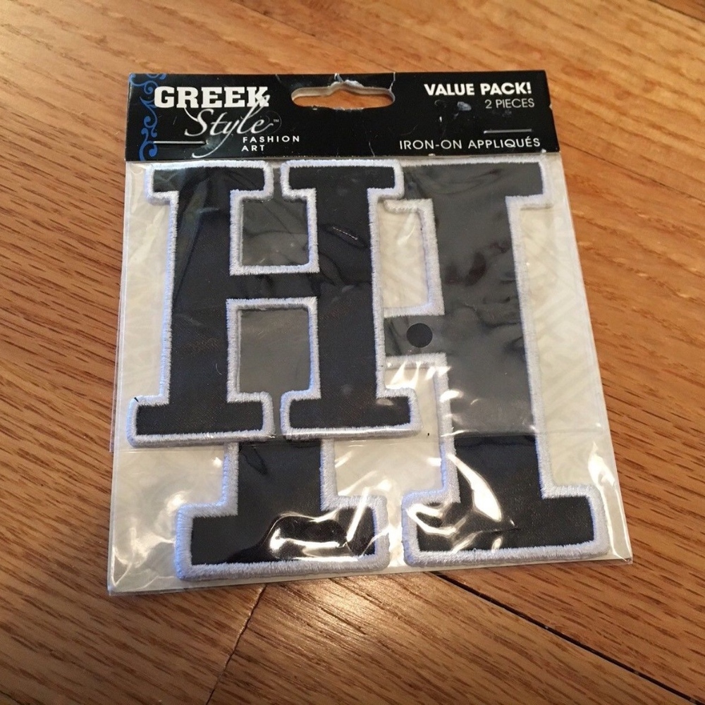 Greek Style Iron-On Greek Letter H (Eta)